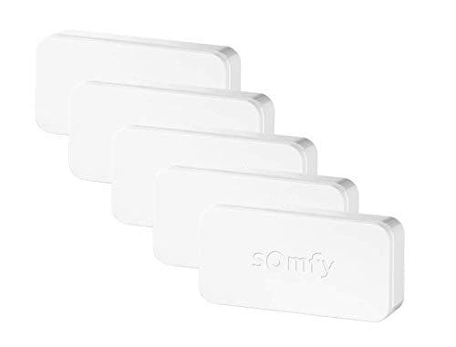 Somfy 2401488 - IntelliTAG Smart Home -hälytyssensori, valkoinen 5 kpl:n pakkaus ja langaton kaukosäädin, hands-free Bluetooth-kaukosäädin kotihälytti