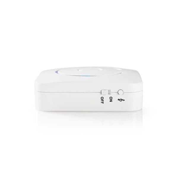 Nedis Motion Detektor Alarm | Batteri | 6x AA/LR6 | 85 dB | Detektorområde: 6 m | Væg | Blå / Hvid