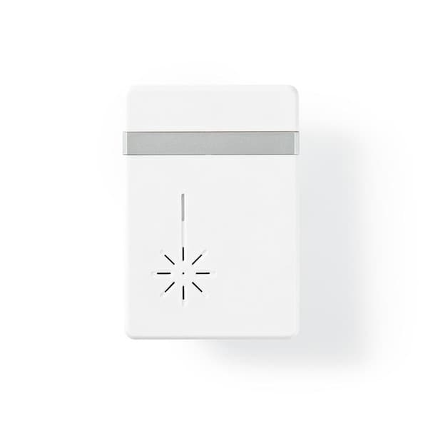 Nedis Trådløst Dørklokke Sæt | Batteri | 3 V DC | 1x CR2032 | Volume: 80 dB | Signalområde: 300 m | IP44 | 36 Melodier | 1 Modtager | Hvid