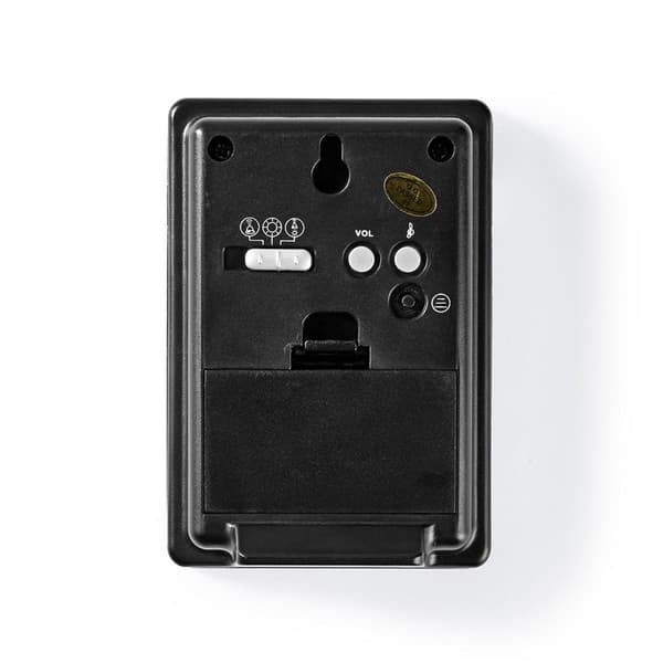 Nedis Trådløst Dørklokke Sæt | Batteri | 3 V DC | 1x CR2032 | Volume: 80 dB | Signalområde: 300 m | IP44 | 36 Melodier | 1 Modtager | Sort