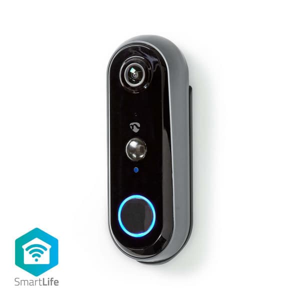 Nedis Smartlife Video Porttelefon | Wi-Fi | Batteridriven | Full HD 1080p | microSD (ingår inte) / Molnlagring (tillval) | IP54 | Med rörelsesensor | Svart
