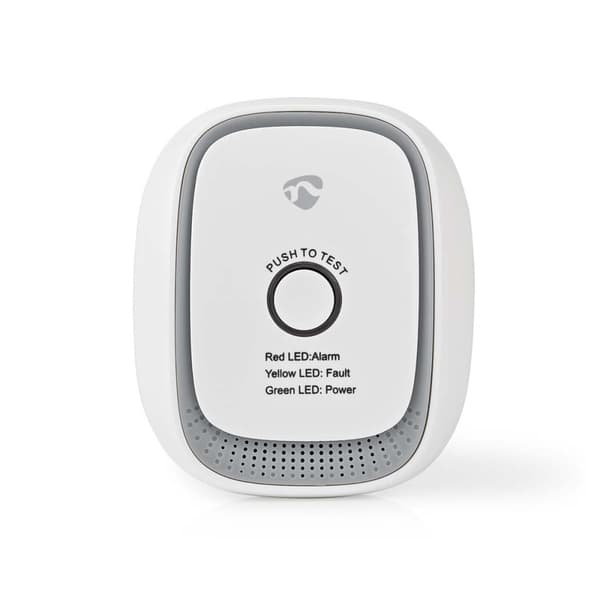 Nedis SmartLife-Gasdetektor | Zigbee 3.0 | Strømforsyning | Sensorlevetid: 5 År | EN 50194-1:2009 | Android™ / IOS | Med testknap | 75 dB | Hvid