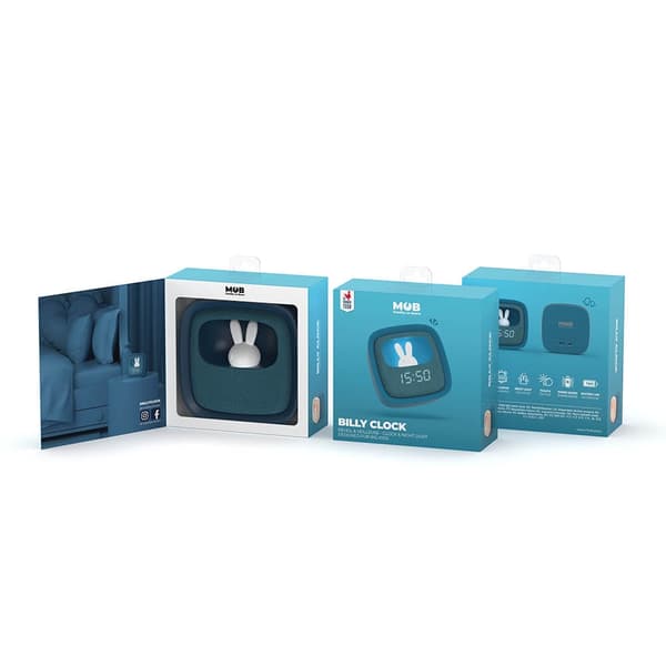 Mobility On Board MOB Alarm Clock with Light Billy Clock Dark Blue