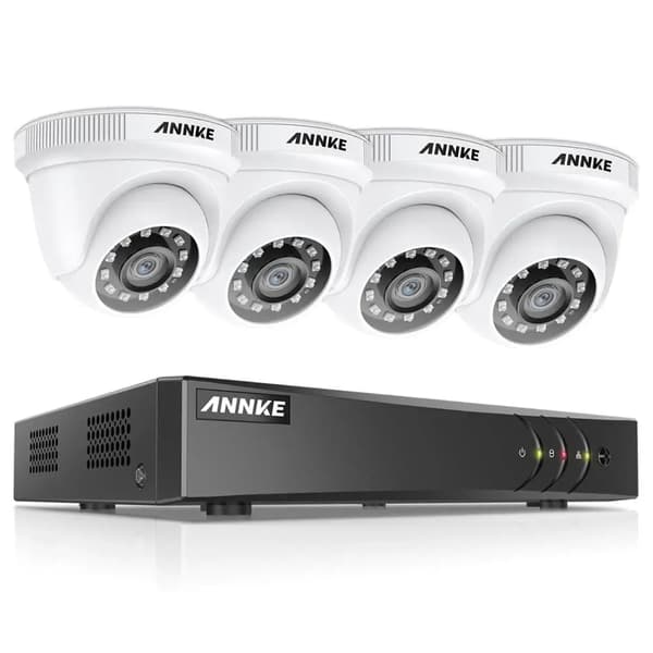 8CH 5MP H.265 + CCTV System - 2MP IR Natvisions Domekamera Sæt