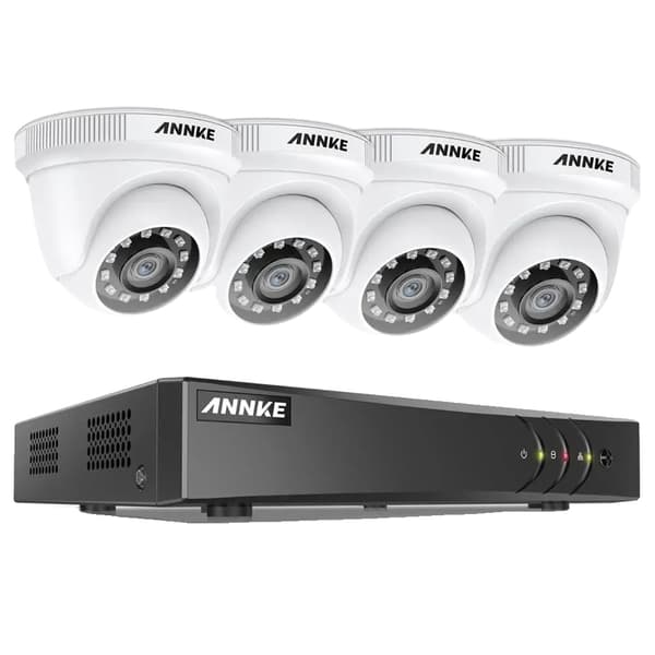 8CH 5MP H.265 + CCTV System - 2MP IR Natvisions Domekamera Sæt hvid 2