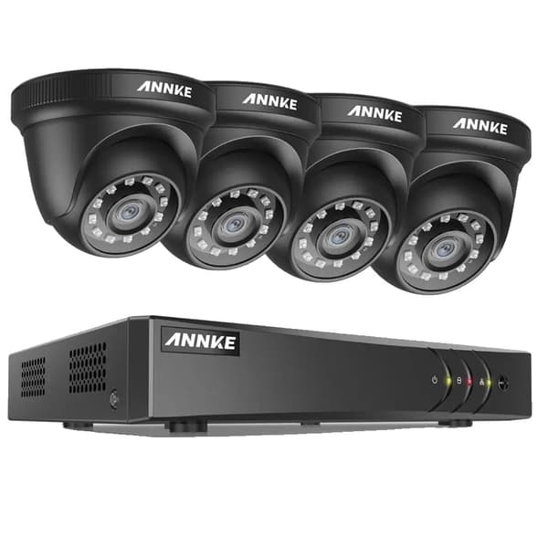 8CH 5MP H.265 + CCTV System - 2MP IR Natvisions Domekamera Sæt