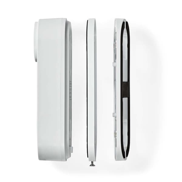 Nedis SmartLife Video Dørtelefon | Wi-Fi | Strømforsyning | 1536x1536 | Cloud Storage (mulighed) / microSD (ikke inkluderet) / Onvif | IP65 | Med bevæ
