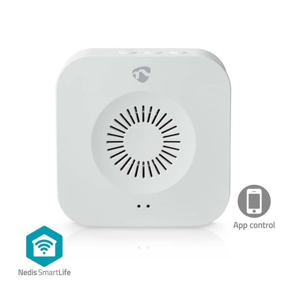 Nedis SmartLife Klokke | 433 MHz | Tilbehør til: WIFICDP10GY / WIFICDP30WT / WIFICDP40CWT | Batteri / USB Drevet | 4 Lyde | 4.5 V DC / 5 V DC | Justér