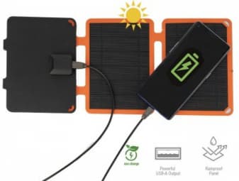 4smarts Solar Panel VoltSolar Compact with USB 10W Sort, Orange