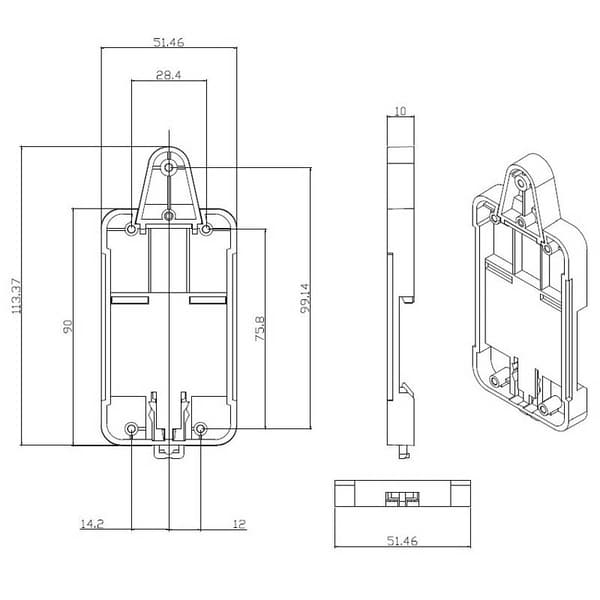 DIN Rail mounting bracket Sonoff DR