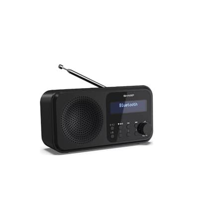 Sharp DR-P420(BK) Tokyo Portable Digital Radio, FM/DAB/DAB+, Bluetooth 5.0, USB or Battery Powered, Midnight Black | Sharp | Tokyo Portable Digital Ra