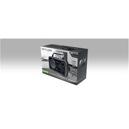 Muse | 2-bands portable radio | M-06DS | AUX in | Grey
