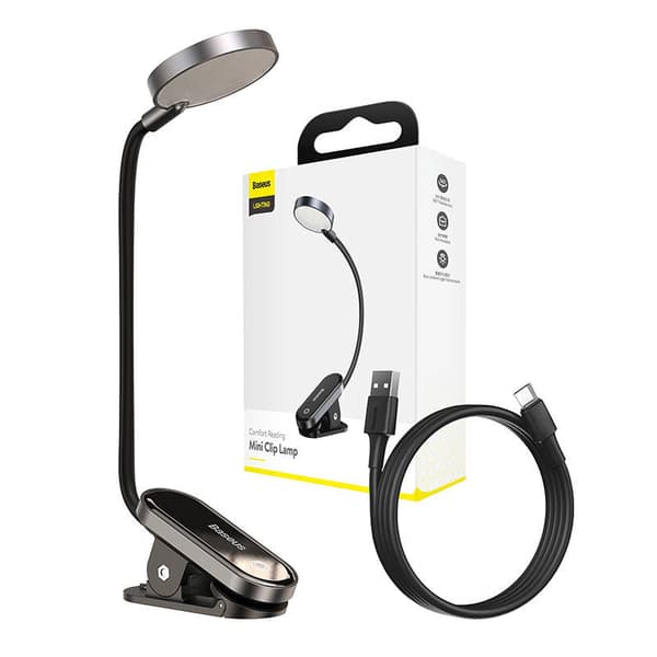LAMPA pentru citit Baseus Comfort, LED, 3 trepte intensitate luminoasa, acumulator 400mAh, culoare 4000k "DGRAD-0G" (include timbru verde 0.18 lei) -