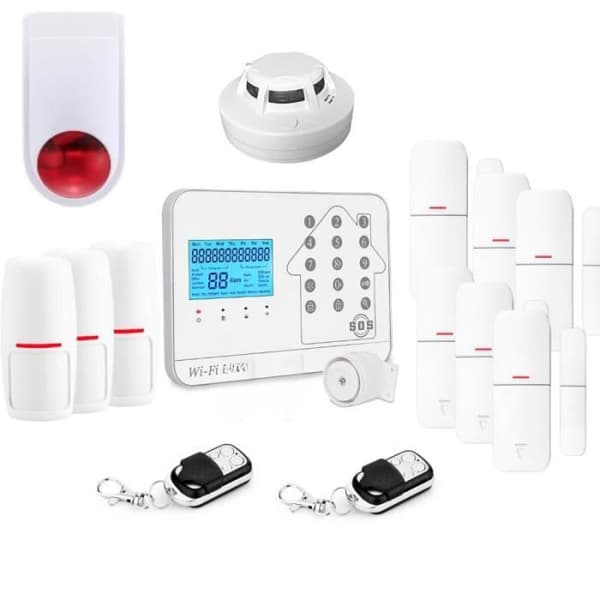 Trådlöst uppkopplat hemlarm kit WIFI Box internet och GSM Futura vit Smart Life- Lifebox - KIT6