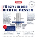 Miniatyrbillede 6 af 6: Abus profil cylinder/dobbelt cylinder 30/40 3 nøgler DIN1303/1825 (030109)