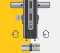 Miniatyrbild 4 av 4: YALE Y002 08147 Profil dubbel cylinder 45 / 45 mm (Y002 08147)