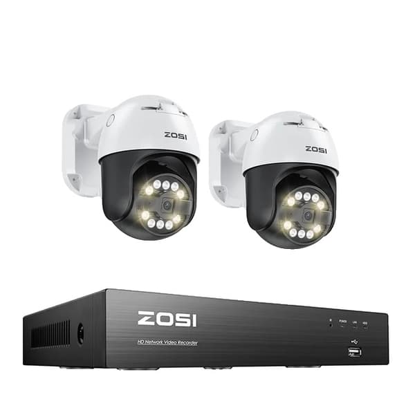Turvakamerajärjestelmä, PTZ-toiminto, AI-kasvojentunnistus, , 2T, 5MP 2pcs Bullet Cams