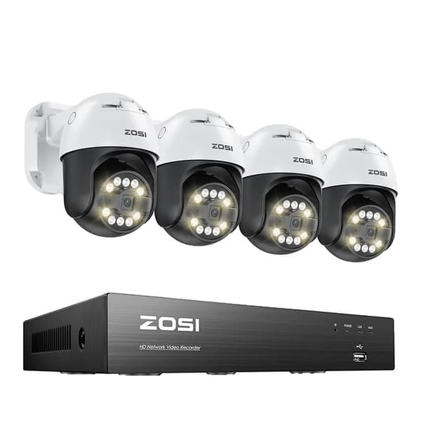 Turvakamerajärjestelmä, PTZ-toiminto, AI-kasvojentunnistus, , 2T, 5MP 2pcs Bullet Cams