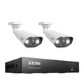 Pikkukuva 1 / 4: Turvakamerajärjestelmä, PTZ-toiminto, AI-kasvojentunnistus, , 2T, 5MP 2pcs Bullet Cams