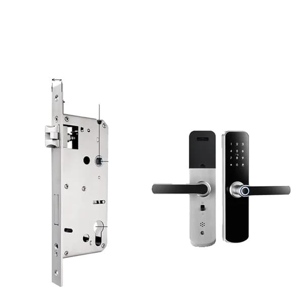 Elektronisk dörrlås, vattentätt, biometrisk fingeravtrycksteknologi, silver 5050 180 silver 6085