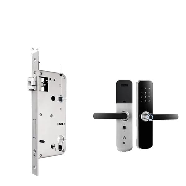Elektronisk dörrlås, vattentätt, biometrisk fingeravtrycksteknologi, silver 5050 180