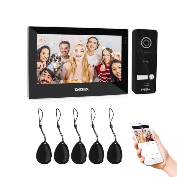 Smart Video Dørklokke, Trådløs Forbindelse, 1080p Opløsning, 2M1D-1knap