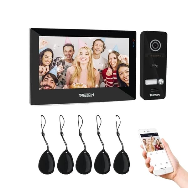 Smart Video Dørklokke, Trådløs Forbindelse, 1080p Opløsning, 2M1D-1knap