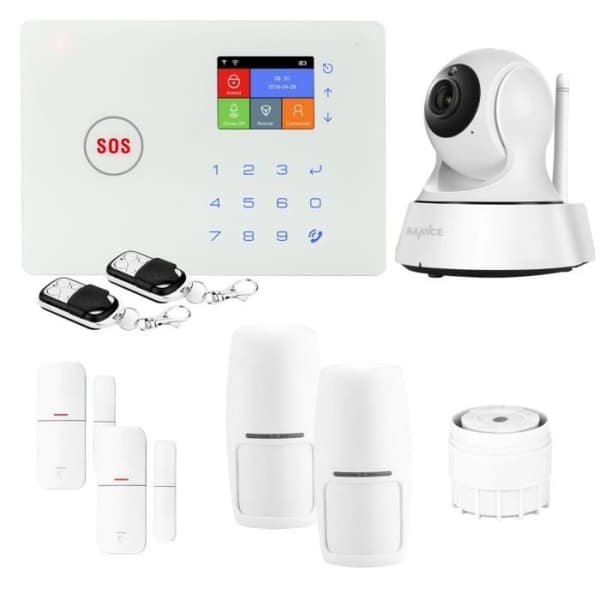 Trådlöst WIFI och Amazon GSM-anslutet hemlarmsats och WIFI-kamera - Lifebox - KIT10