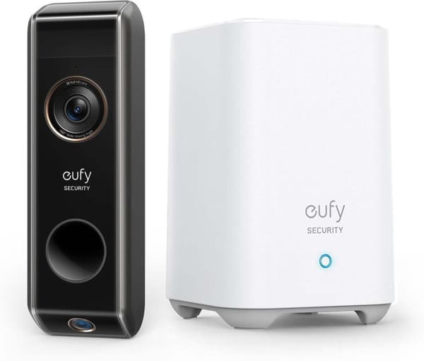 Anker eufy Video Doorbell Dual 2K -video-ovikello kahdella kameralla, sisältää kotiaseman