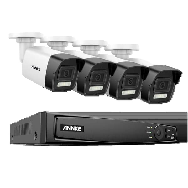 Sikkerhedssystem, Ultra HD opløsning, PoE netværksforbindelse, 8CH NVR 4 stk kamera, Ingen 8CH NVR 4Pcs Camera
