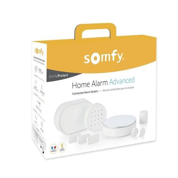 Somfy 1875259 - Hemlarm Avancerat | Anslutet trådlöst larmsystem | Avskräckning före intrång | GSM-modul