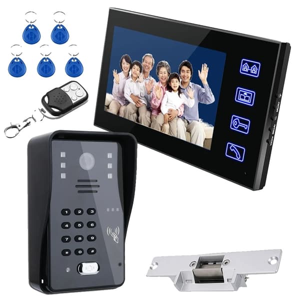 7" LCD Video Dørtelefon, Hands-Free Intercom, RFID Adgangskontrol,816BMJKENO11816BMJKENO11