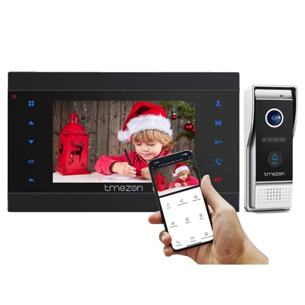 Smart IP Video Dørklokke, 1080P Opløsning, 7 Tommer Skærm,1M1D 1M1D