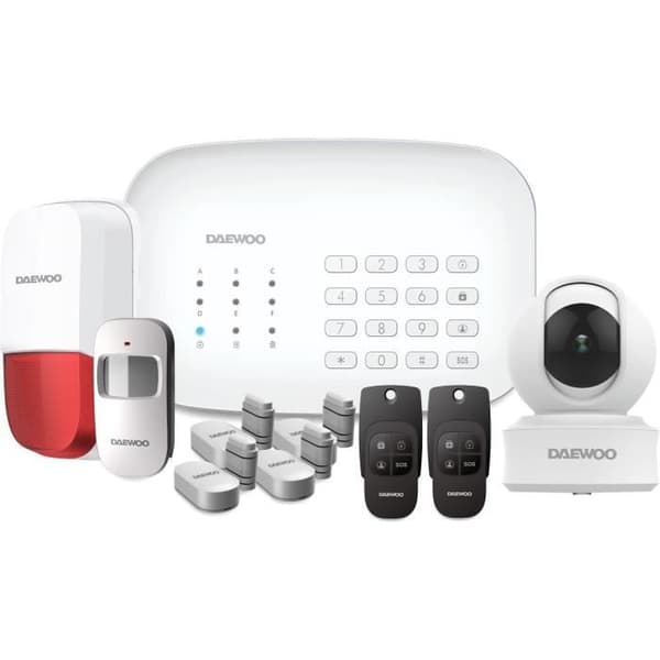 DAEWOO SA602 anslutet larmpaket - Larmcentral med siren och reservbatteri