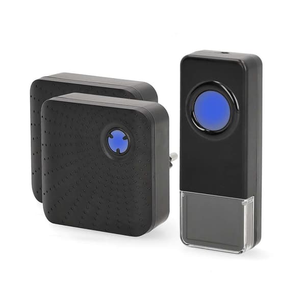 Nedis Langaton Ovikellosarja | Verkkovirtakäyttöinen | 100 - 240 V AC 50/60 Hz | 1x 23A 12V | Äänenvoimakkuus: 110 dB | Signaalin kantama: 150 m | IP5