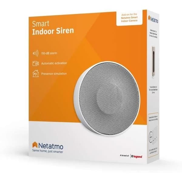 Netatmo Smart inomhussiren, trådlös 110 DB Ref NIS01-EU