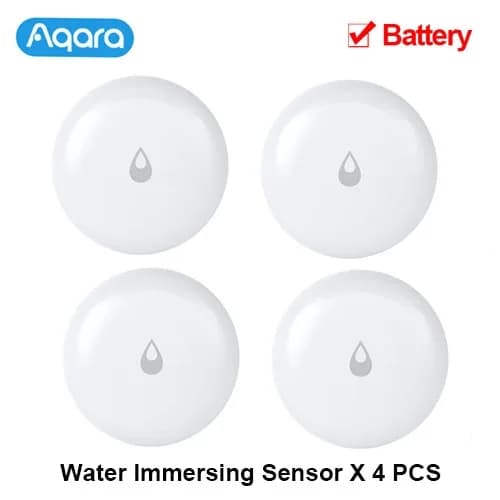 Aqara Vattensensor, IP67 Vattentät Design, Långvarigt Batteriliv,4 st vattensensorer