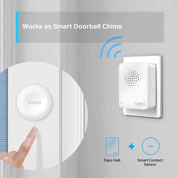 Tp-link Protokoll Tapo H100 868/922mhz Trådlös Bjällra Silver