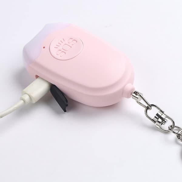 Personal Alarm Flashlight Portable Self Defense 130dB Loud Warning Keychain