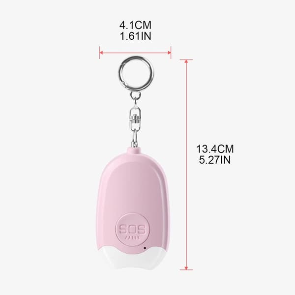 Personal Alarm Flashlight Portable Self Defense 130dB Loud Warning Keychain