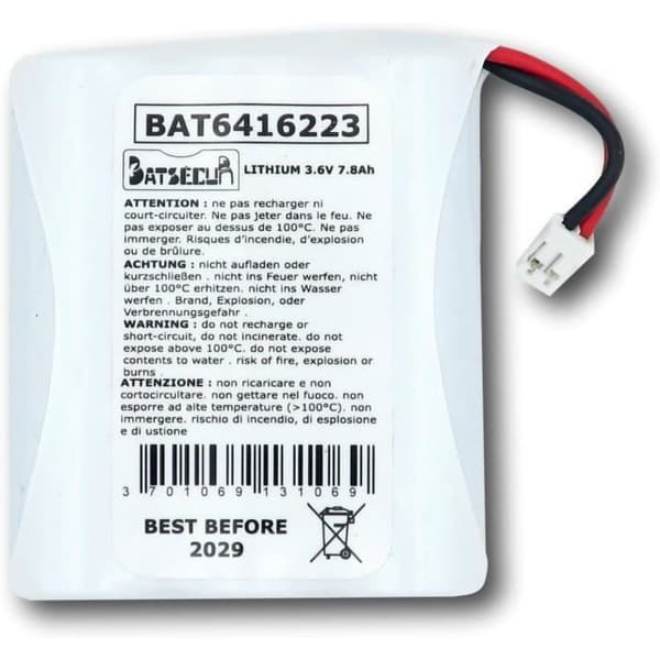 Batteri Larm - BATSÉCUR - BAT6416223 - Litium 3.6V - 7.8Ah - Kompatibel med Delta Dore CTL 8000 Tyxal+