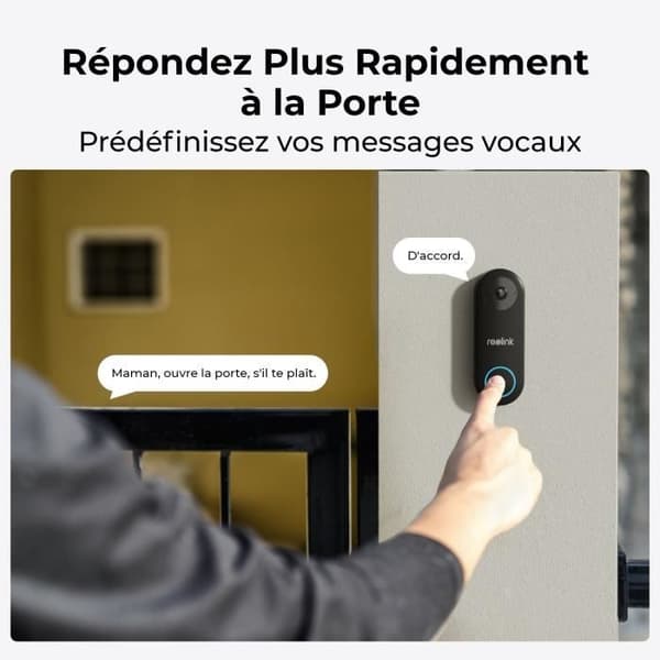 Intercom - REOLINK - D340P - Svart