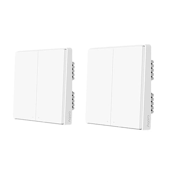 Aqara Smart Switch, Neutral Linje (1 Tast), Neutral Linje (2 Tast),Med neutral 2keyX2