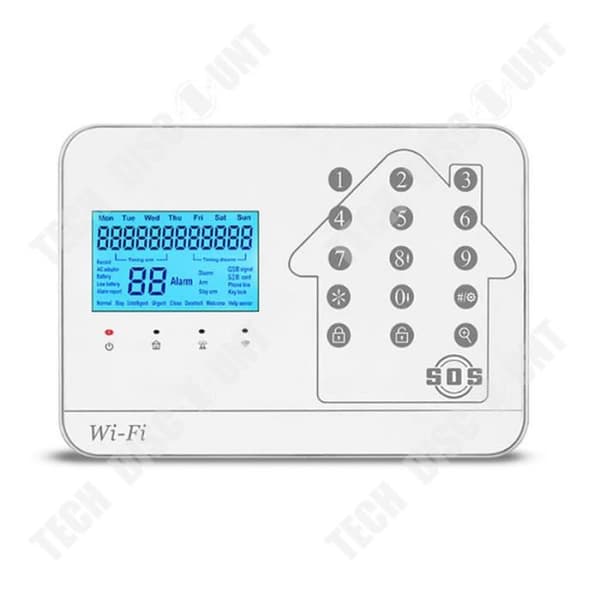 TD® Wifi inbrottslarm gsm PSTN hem inbrottslarm tre nätverk infraröd induktion vit pekskärm inbrottslarm