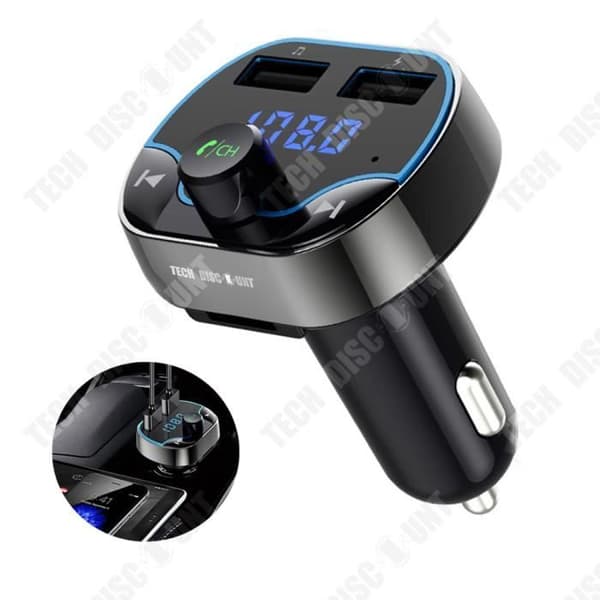 TD® Smart FM-sändare Snabbladdning Bil Röstnavigering/Bluetooth Handsfree Telefon MP3-spelare Smart Bluetooth