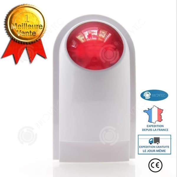 Intelligent trådlös alarm - INN - Siren 120dB - 8888 zoner - Infraröd detektor