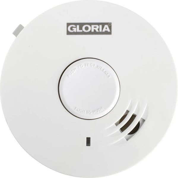 Gloria R-10 002518.0015 Røgdetektor Inkl. batteri (10 år) virker på batterier