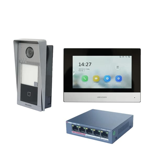 Video Intercom Kit, Stöd för flera språk, Kompatibilitet med Power over Ethernet (POE),Flush box KIT