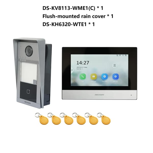 Video Intercom Kit, Understøttelse af flere sprog, Kompatibilitet med Power over Ethernet (POE),Flush Ingen kontakt