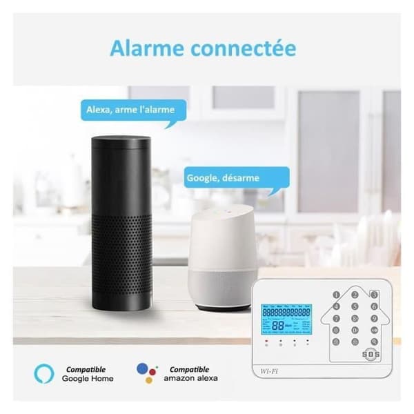 Trådlöst uppkopplat hemlarm wifi box internet och gsm futura white smart life- lifebox